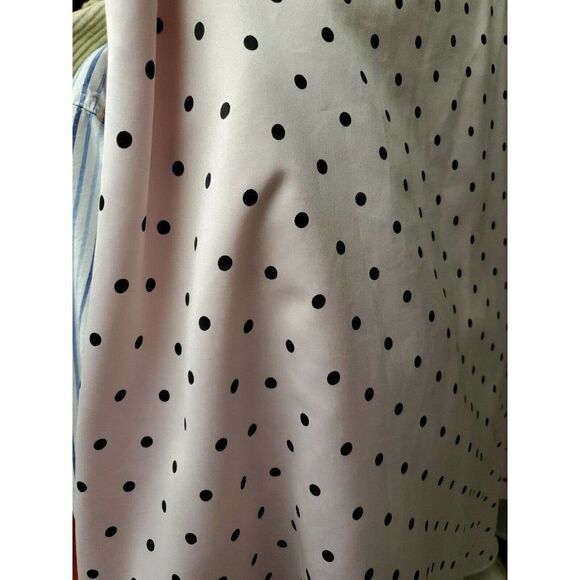 50's Skirt Girl's Size 16 Pink w/t Black Polka Dots Full Underneath Bonnie Jean - Picture 3 of 8